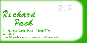 richard pach business card